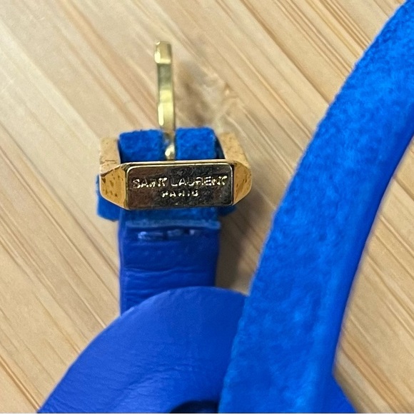 Authentic blue suede YSL Tribute stiletto - Picture 6 of 9